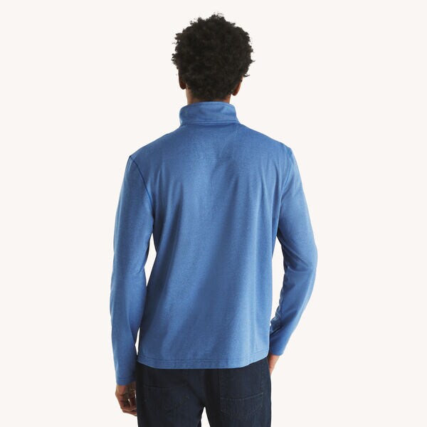 Textured Interlock Quarter-Zip Sweatshirt