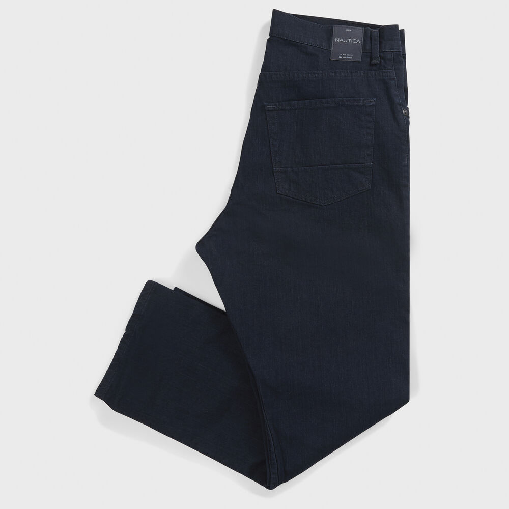 BIG & TALL STRAIGHT FIT STRETCH DENIM,Navy,large