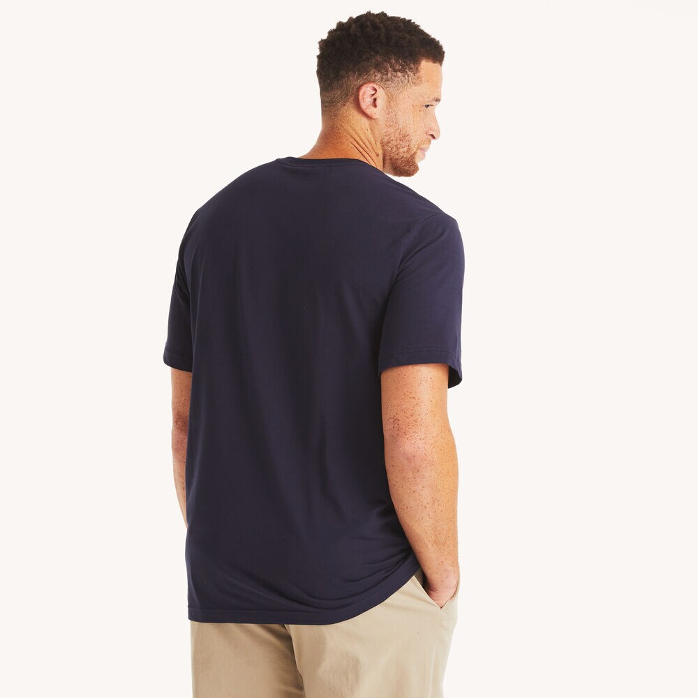 Big & Tall Pocket T-Shirt,Navy,large