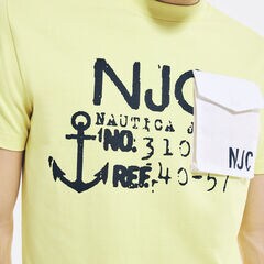NAUTICA JEANS CO. LOGO GRAPHIC POCKET T-SHIRT,Sun Haze,large