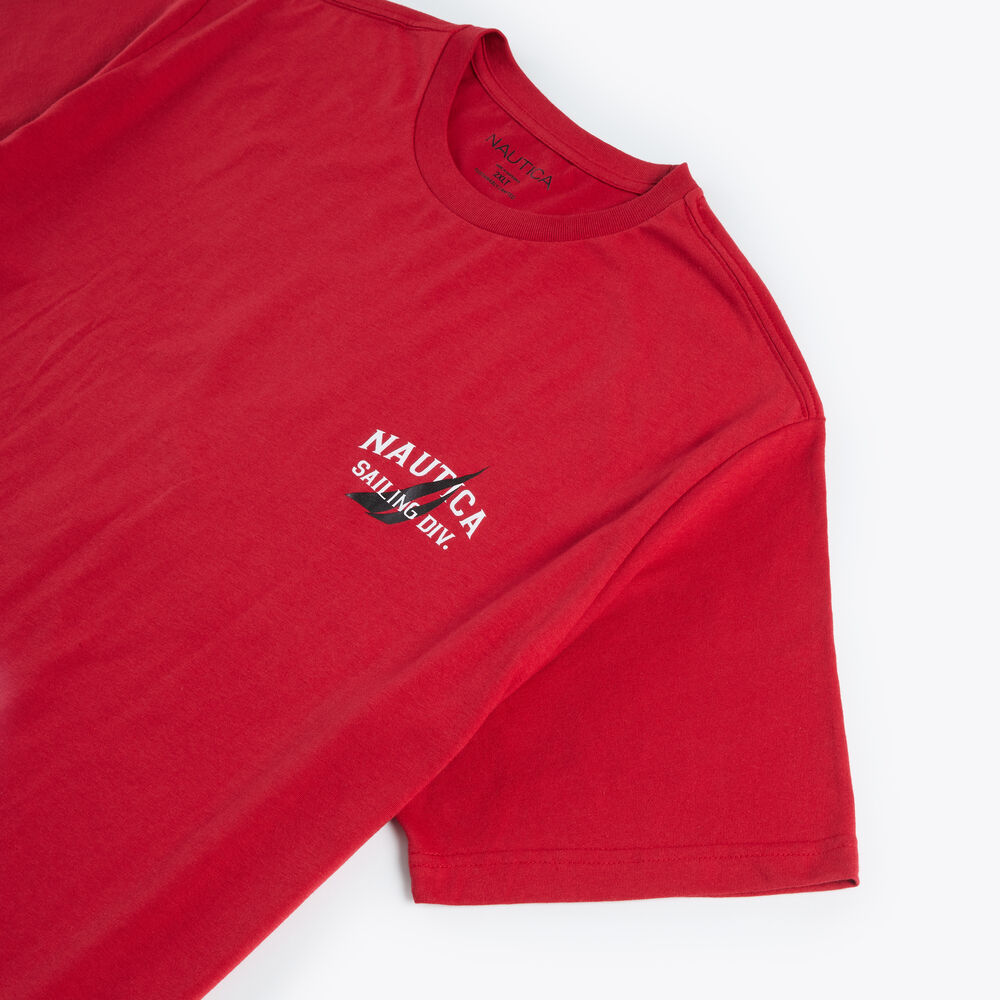 SUSTAINABLY CRAFTED ANCHOR GRAPHIC T-SHIRT,Nautica Red,large