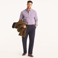 Big & Tall Gingham Shirt,Plum Classico,large