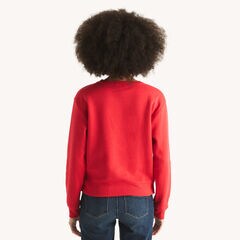 Sequin Sweatshirt,Tomales Red,large