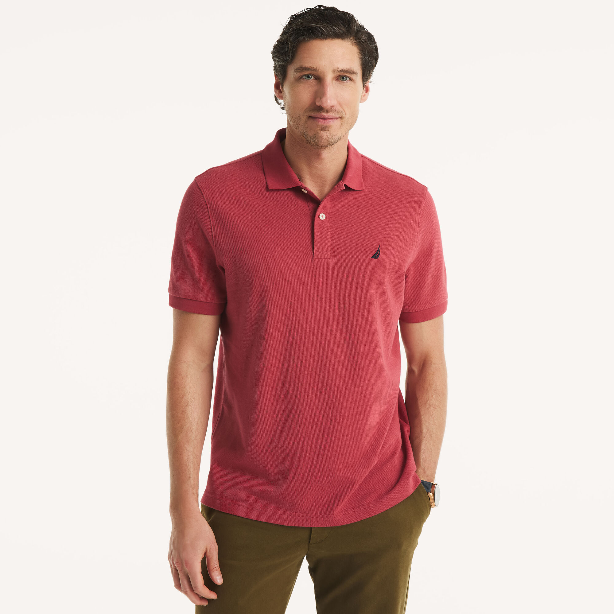 Classic Fit Deck Polo,Indian Summer,large