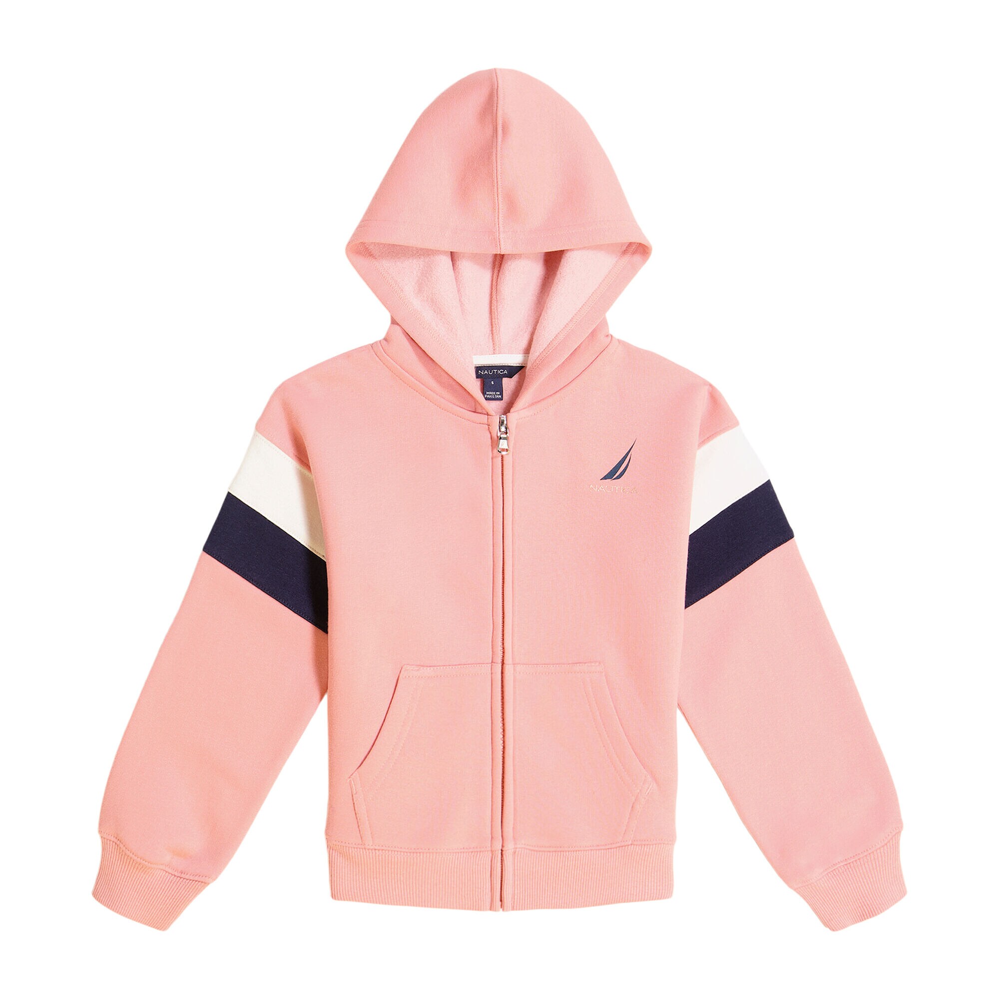 TODDLER GIRLS' COLORBLOCK FLEECE HOODIE (2T-4T),Deep Fuschia,large