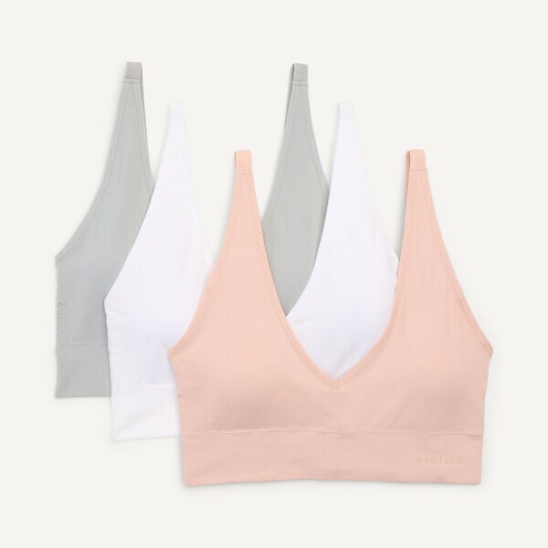 Laser-Cut Lounge Bra, 3-Pack