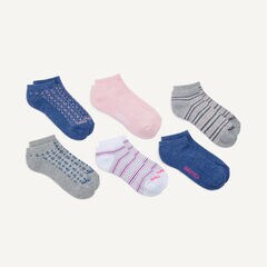 Lowcut Socks, 6-Pack,Estate Blue,large