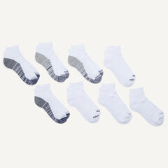 Athletic Quarter Socks, 8-Pack,Antique White Wash,large