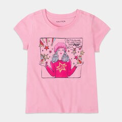 TODDLER GIRLS' GET GLOWING GIRL GRAPHIC T-SHIRT (2T-4T),Reckoning Red,large