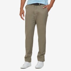 Classic Fit Flat Front Pant,Baltic Brown,large