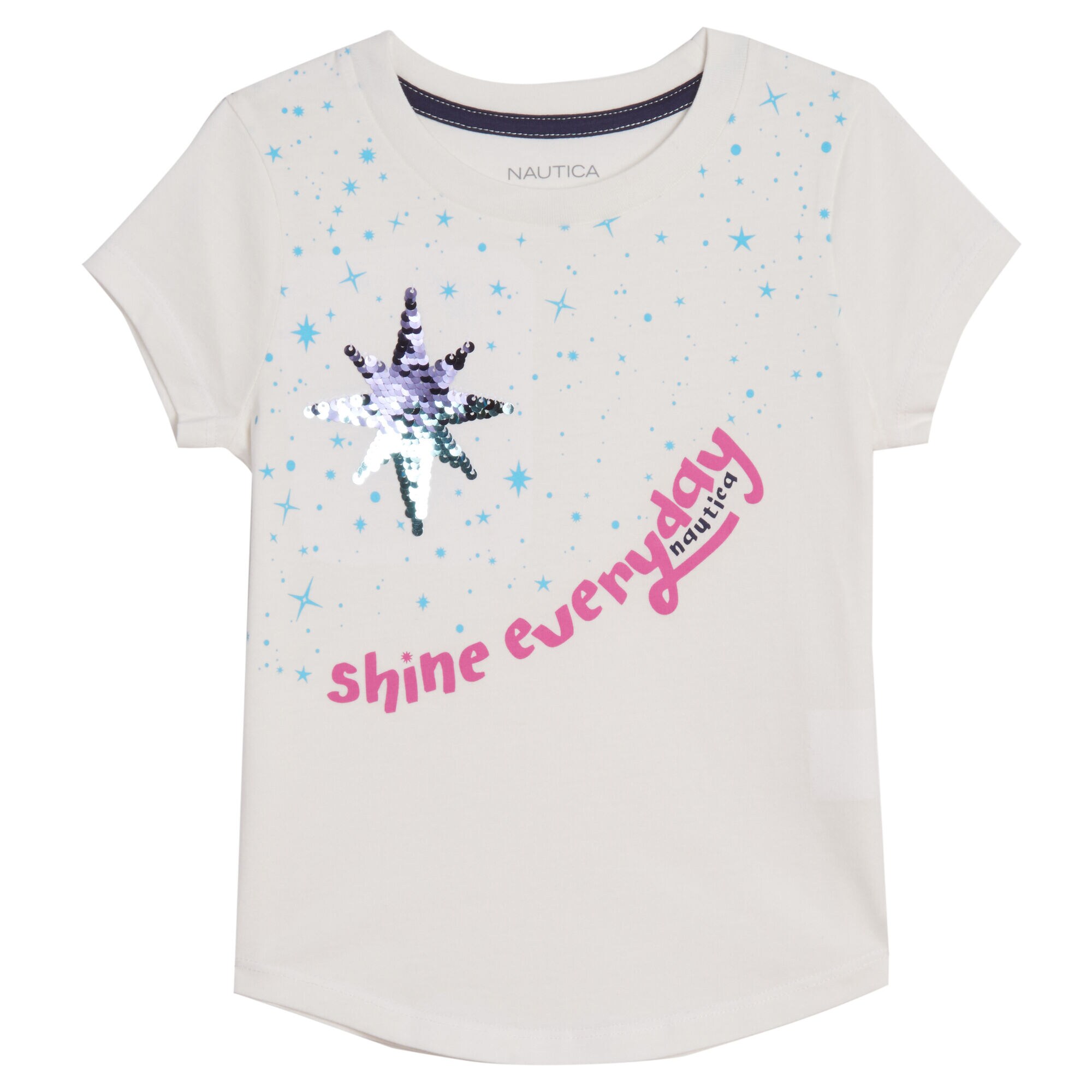 TODDLER GIRLS' SHINE EVERYDAY T-SHIRT (2T-4T),White,large
