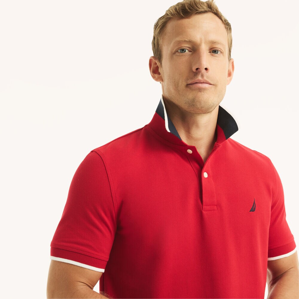 Classic Fit Polo,Tango Red,large