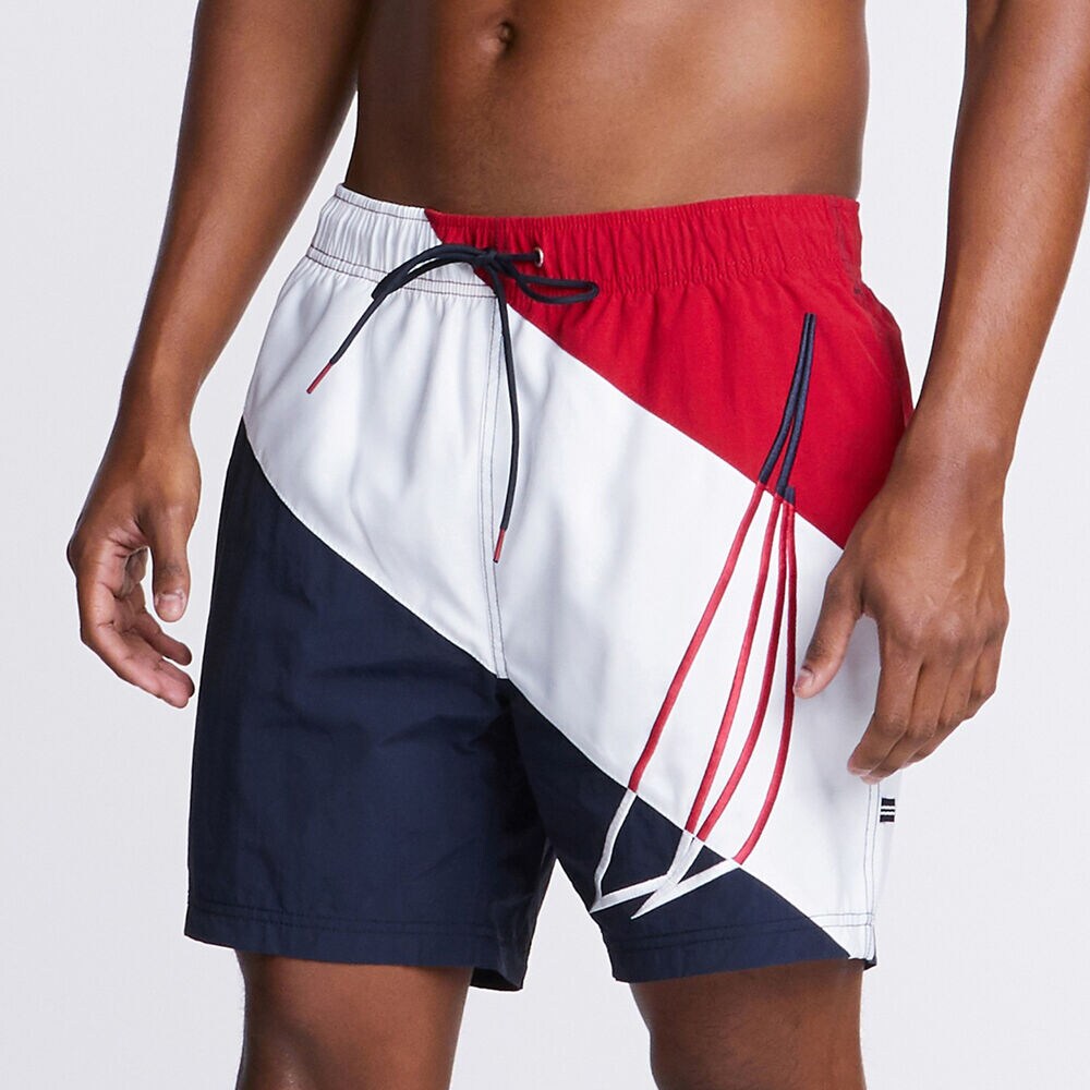 6" SWIM TRUNK IN COLORBLOCK,Navy,large