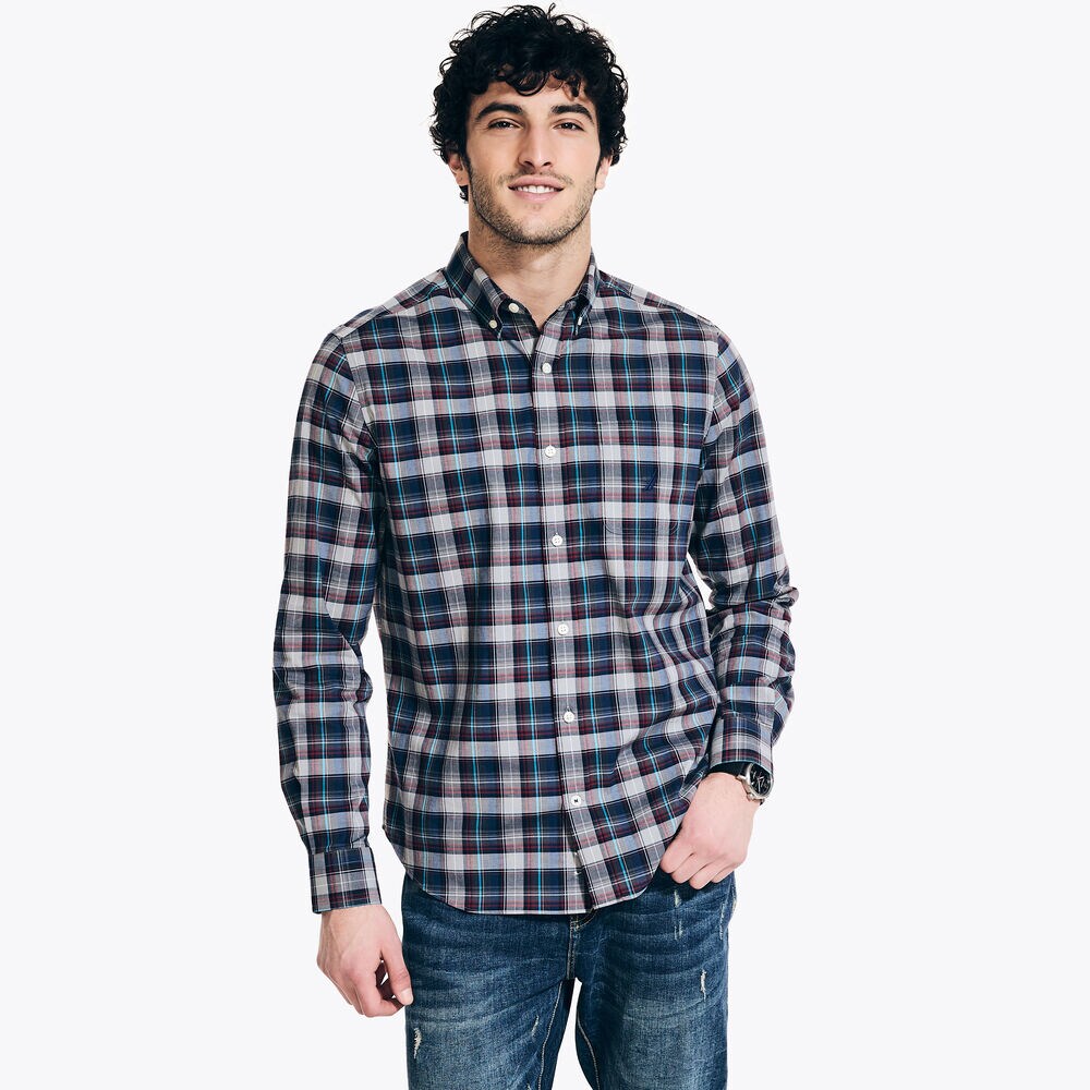 Sustainably Crafted Plaid Shirt,Griffin Grey,large