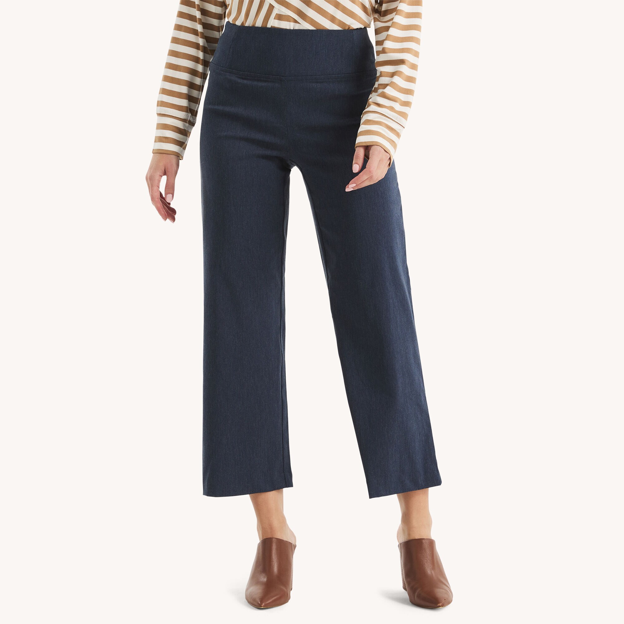 Cropped Wide Leg Pant,Blue Stern,large