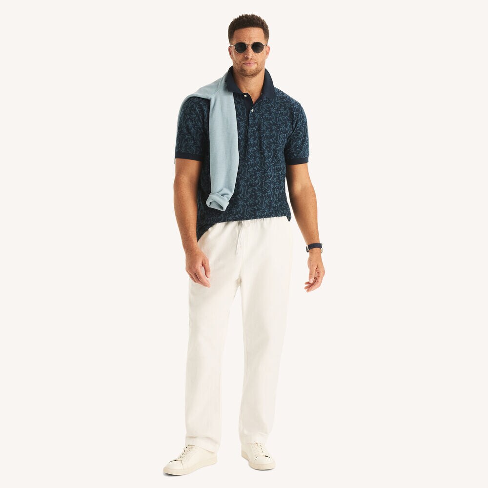 Big & Tall Classic Fit Printed Polo,Stellar Blue Heather,large