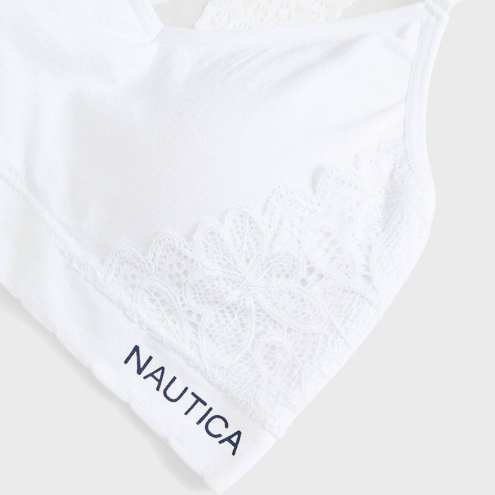EMBROIDERED LACE BRA, 2-PACK,Navy,large