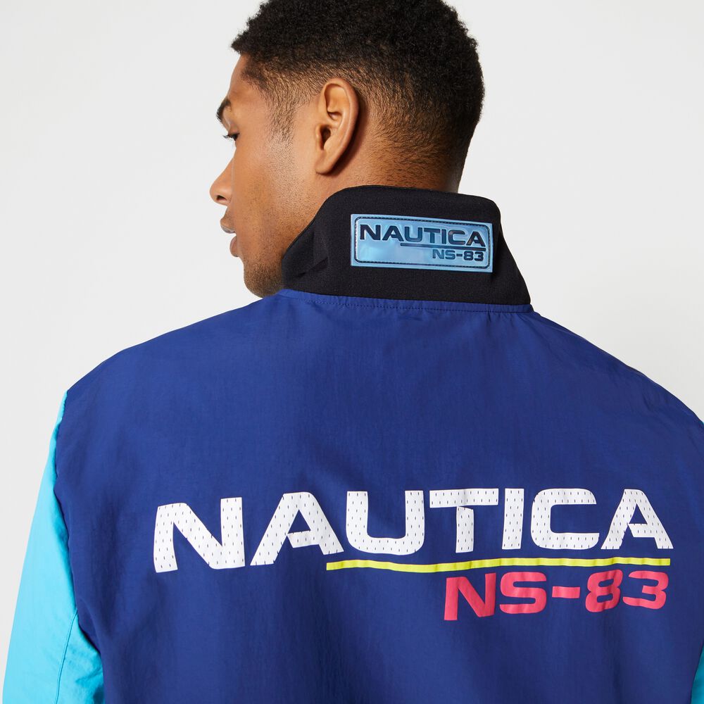 LIGHTWEIGHT COLORBLOCK JACKET,Estate Blue,large