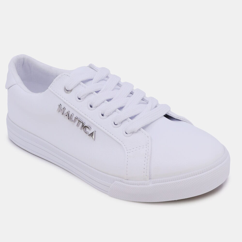 WIDE-LACE LOGO SNEAKER,Antique White Wash,large