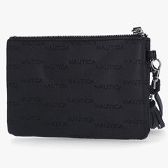 LOGO WRISTLET WITH DETACHABLE STRAP,True Black,large