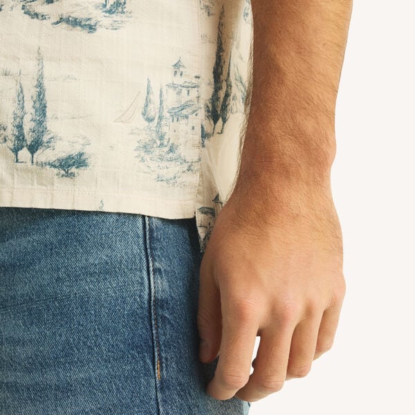 Printed Short-Sleeve Camp Shirt