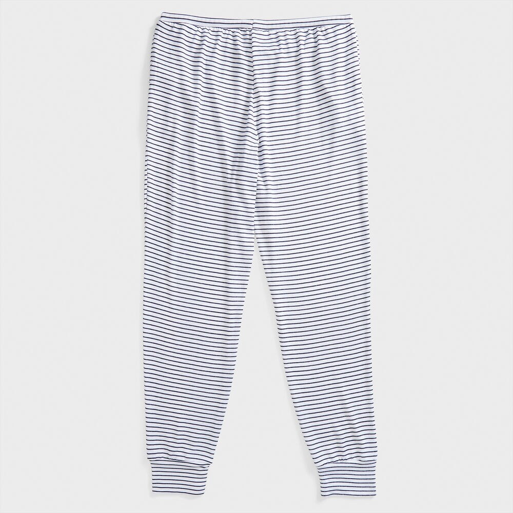 STRIPE KNIT PAJAMA PANT,Dark Oatmeal Heather,large