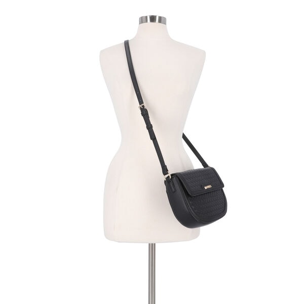 Woven Flap Crossbody Bag