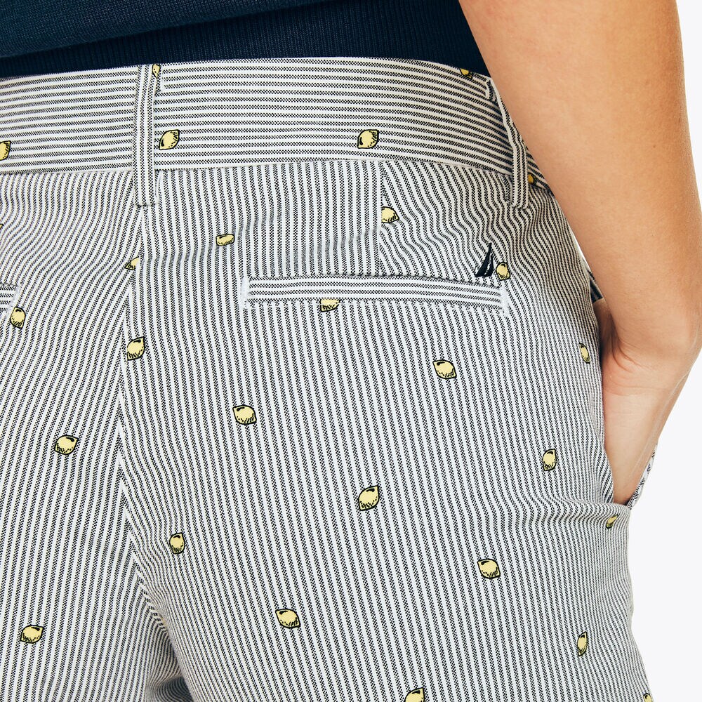 6" STRETCH-TWILL PRINTED SHORT,Bright White,large