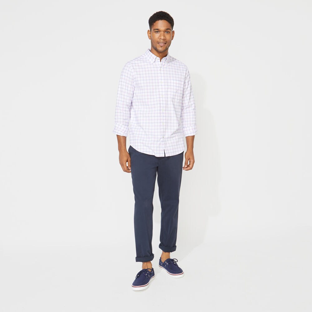 PLAID OXFORD SHIRT,Lavendula,large
