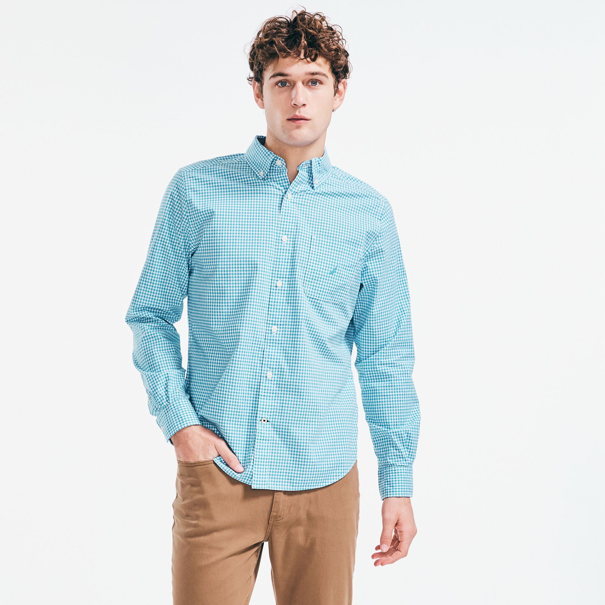 GINGHAM SHIRT,Hawaiian Ocean,large