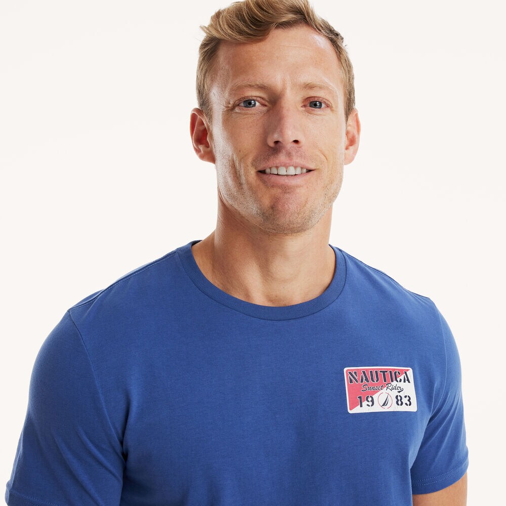 Beach Vibe Graphic T-Shirt,Nite Sea Heather,large