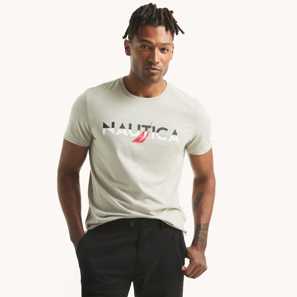 Logo Graphic T-Shirt,Grey Heather,large