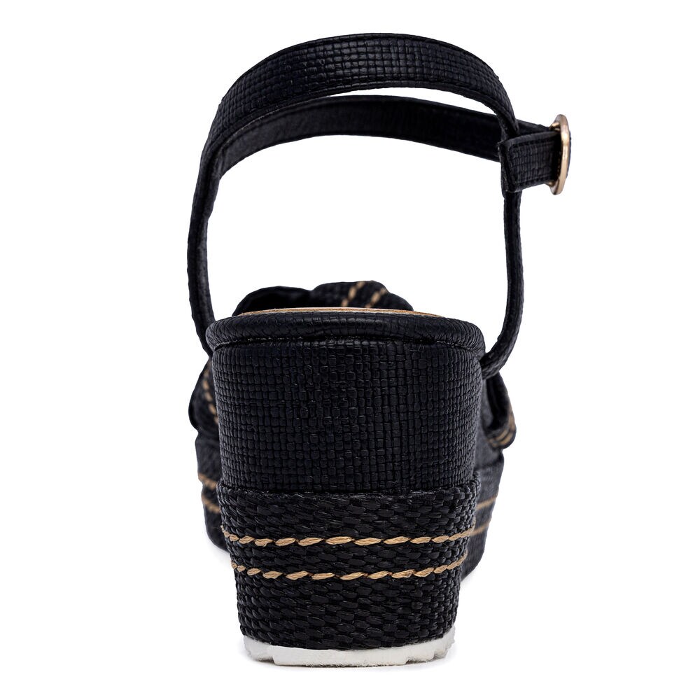 Wedge Sandal,Black,large