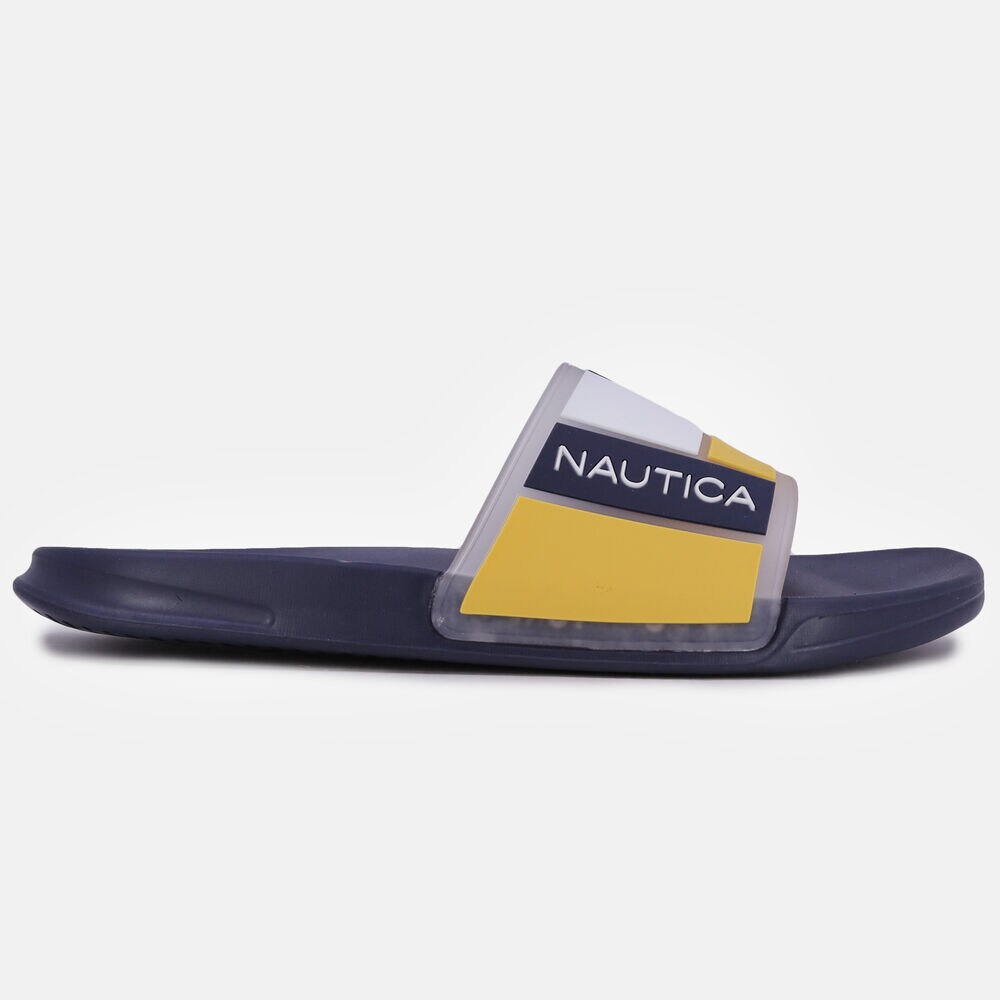 COLORBLOCK SLIDE SANDAL,Yellow,large