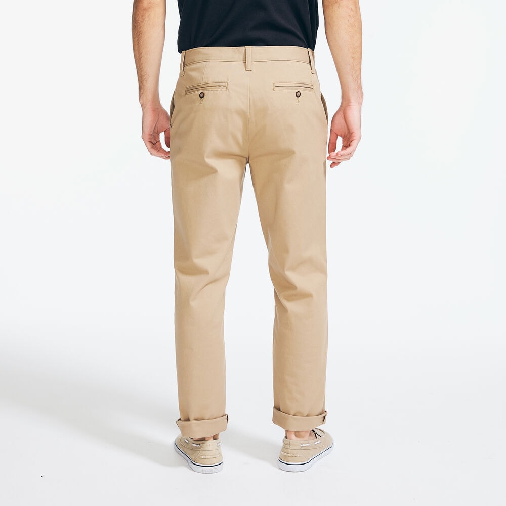 Wrinkle-Resistant Classic Fit Deck Pant,Khaki Beach,large
