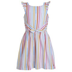 TODDLER GIRLS' RAINBOW STRIPE DRESS (2T-4T),Antique White Wash,large