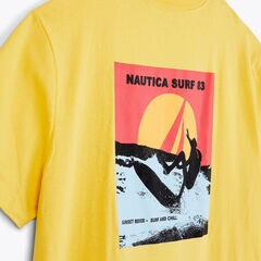 BIG & TALL SUSTAINABLY CRAFTED SURF GRAPHIC T-SHIRT,French Vanilla,large