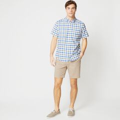 PLAID SHORT-SLEEVE SHIRT,Everglades Green,large
