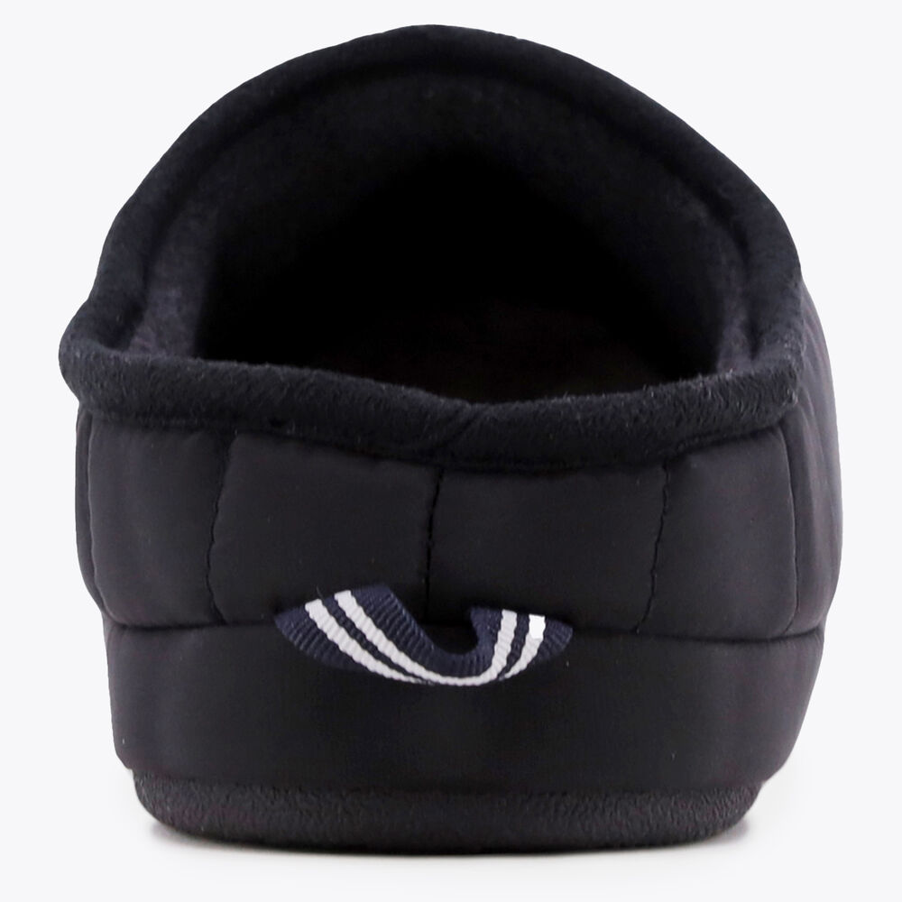 NYLON FLEECE-LINED SLIPPER,Black,large