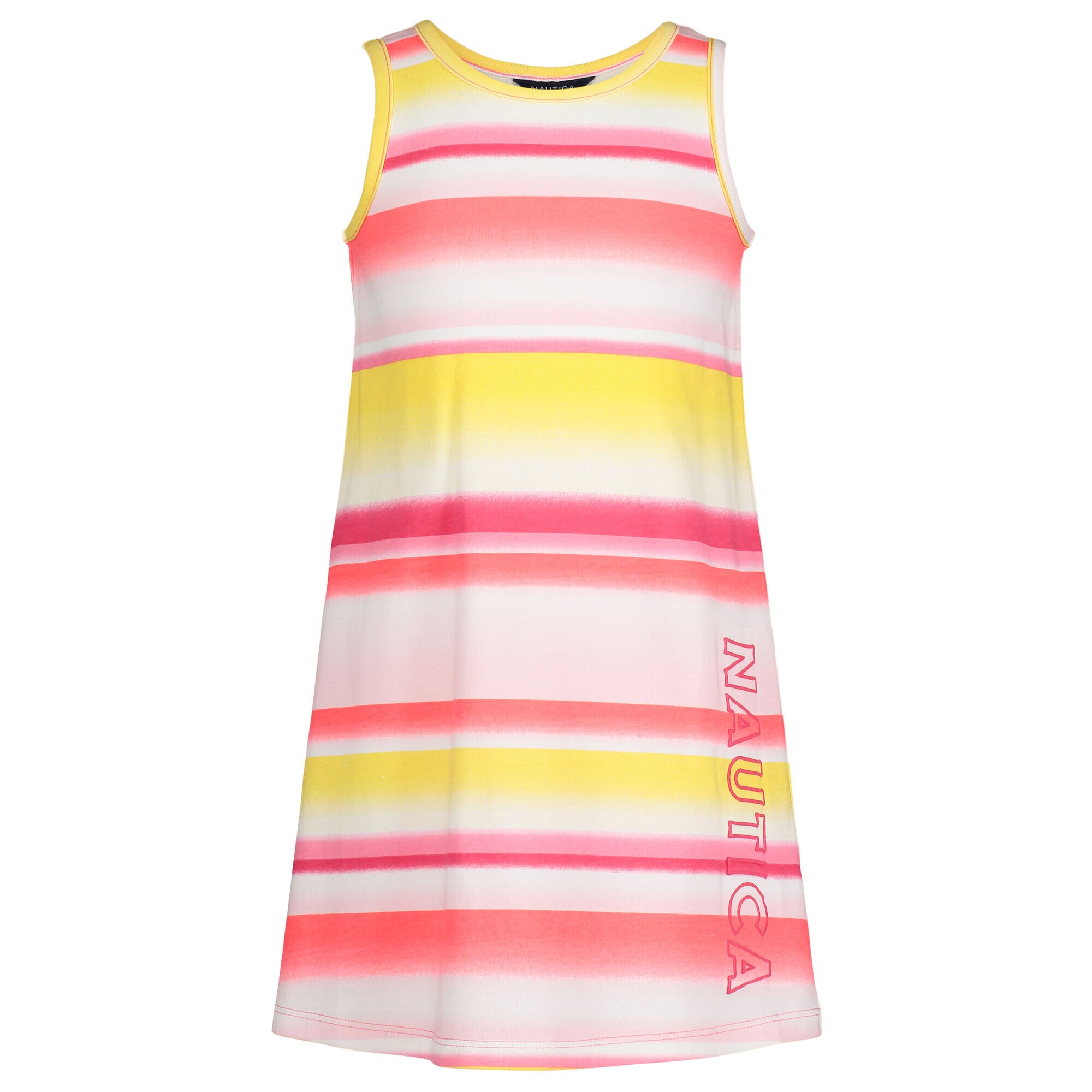LITTLE GIRLS' OMBRE-STRIPE TANK DRESS (4-6x),Red Skies,large
