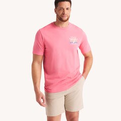 Big & Tall Sailing Club Graphic T-Shirt,Deep Fuschia,large
