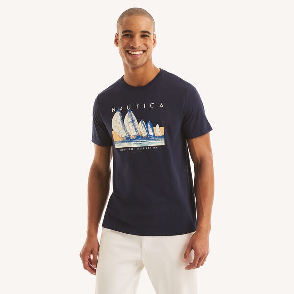 Modern Maritime Graphic T-Shirt