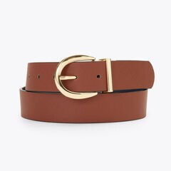Reversible Leather Belt,Charcoal Blue Heather,large