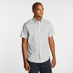 CLASSIC FIT WRINKLE-RESISTANT TATTERSALL SHORT SLEEVE SHIRT,Spruce,large