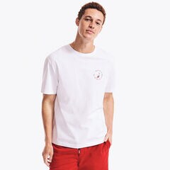 NAUTICA X URBAN NECESSITIES LOGO T-SHIRT,Bright White,large