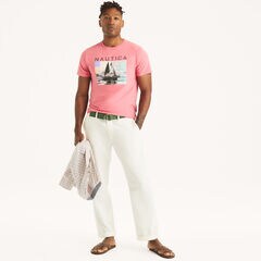 Neon Sailing Graphic T-Shirt,Desert Rose,large