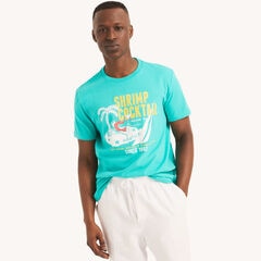 Shrimp Cocktail Graphic T-Shirt,Light Olive,large