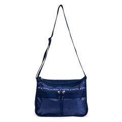 CAPTAIN'S QUARTERS NYLON HOBO BAG,Navy,large