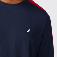 COLORBLOCK BRAND ICON LONG SLEEVE SLEEP TOP,Navy,large