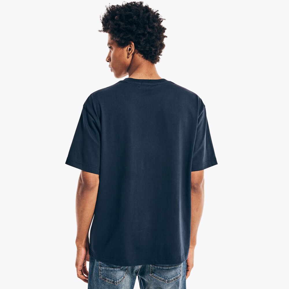 URBAN NECESSITIES X NAUTICA GRAPHIC T-SHIRT,Navy,large